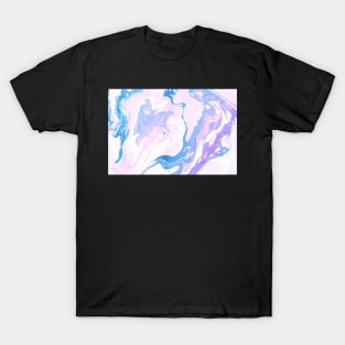 Blue and Pink Marble Pattern T-Shirt